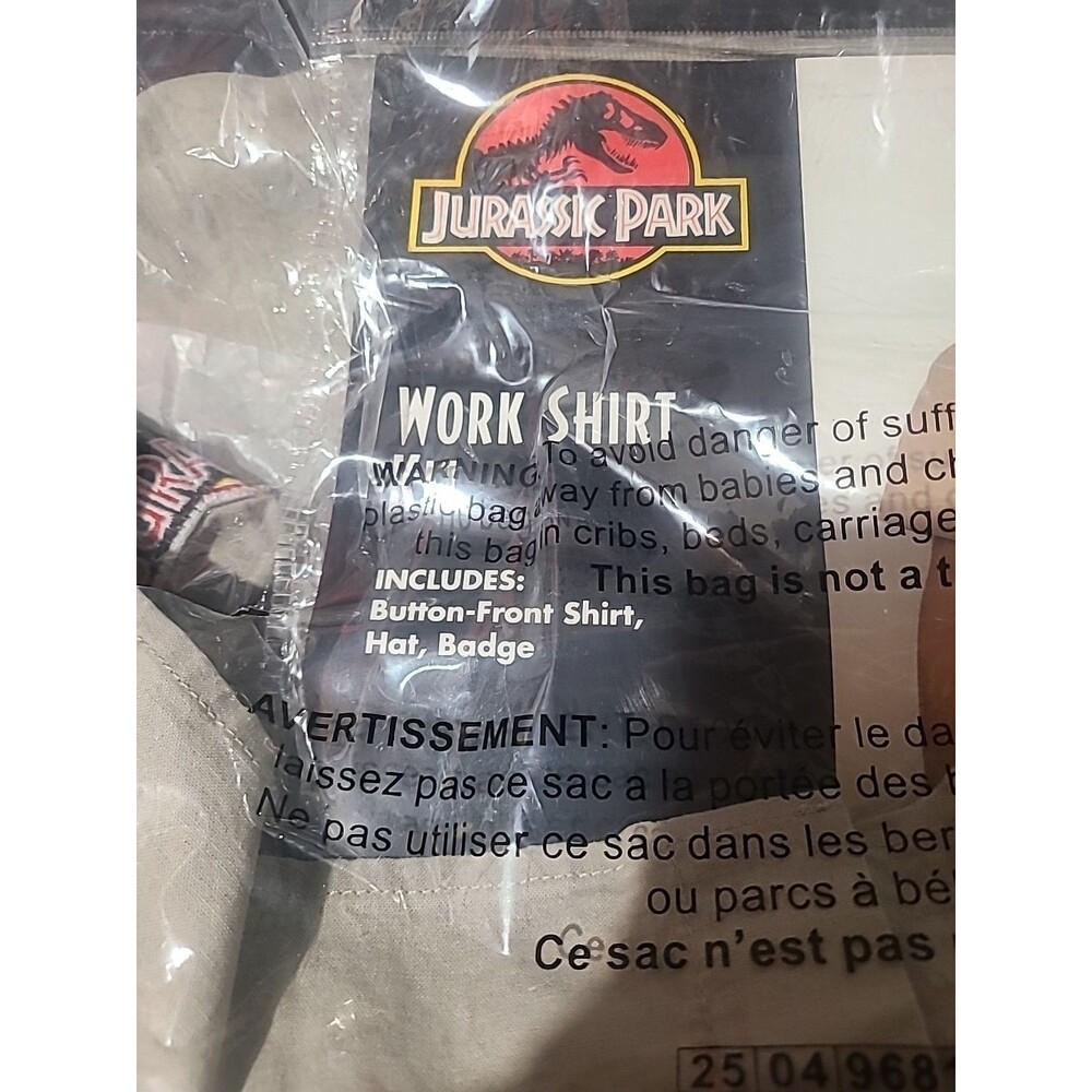 Spirit Halloween Adult Jurassic Park Work Shirt Costume Kit ADULT M [01821644] - Picture 6 of 6